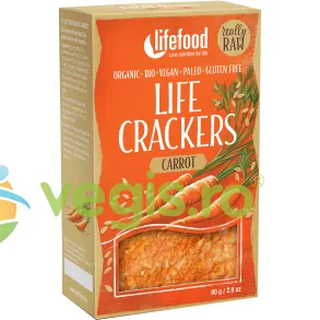 Crackers cu Morcovi Raw fara Gluten Ecologici/Bio 80g