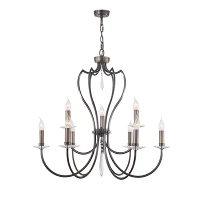 Corp de iluminat suspendat, lustra Pimlico 9 Light Chandelier – Dark Bronze