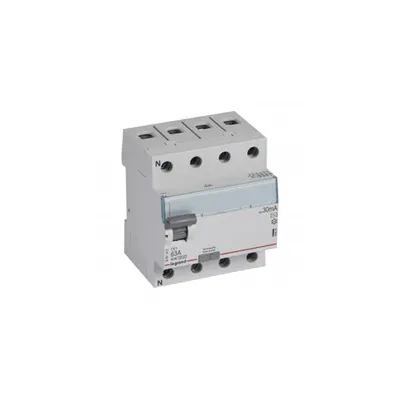 Intrerupator diferential RCCB TX³ - 4P 400 V~ - 30 mA - 63 A - AC type - neutral on left-hand - no aux.