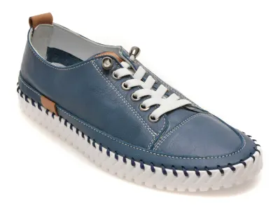Pantofi GRYXX albastri, EV2898, din piele naturala