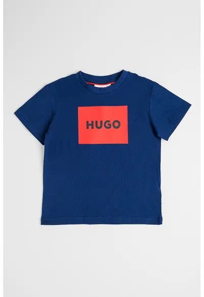 Triocu din bumbac cu imprimeu logo - Bleumarin