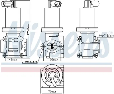 Supapa Egr Alfa Romeo 147, 156, 159, 166, Brera, Gt, Spider; Cadillac Bls; Fiat Bravo Ii, Croma, Stilo; Lancia Thesis; Opel Astra H, Astra H Gtc, Signum, Vectra C, Vectra C Gts 1.9d 2.4d Dupa 2002