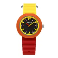 Ceas Copii Sanda 9108 Rosu-Galben - Design Fashion, Analog, Rezistent la Apă 3ATM