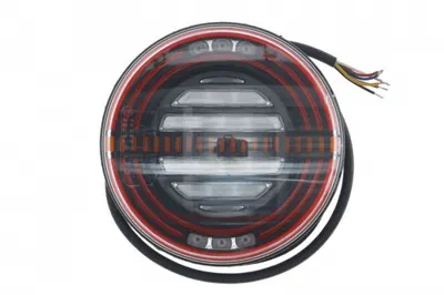 Stop spate stanga (LED, 12 24V, cu intermitent, cu far ceata, lumina de marsarier, cu stop, lumina de parcare, semnalizator dinamic, lungime cablu: 2m)