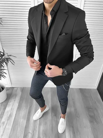 Tinuta barbati smart casual Pantaloni + Camasa + Sacou 10082