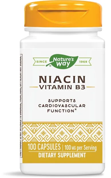Niacin, 100 mg, 100 capsule, Nature's Way