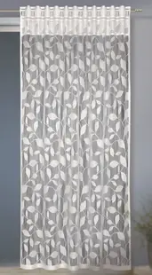 Perdea living, Freddy, pentru prindere pe teava, L140cm x H245, alb