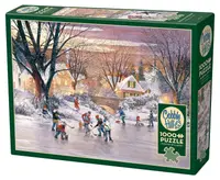 Puzzle Cobble Hill din 1000 de piese - Hochei în orașul natal