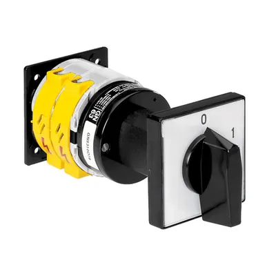 Intrerupator Rotativ cu Came, Gn Series, O68-O78-O79 Version, Rear Mount, Door-Coupling System. On/off Switch, Four-Pole – 2 Wafers – Scheme 92, 25a