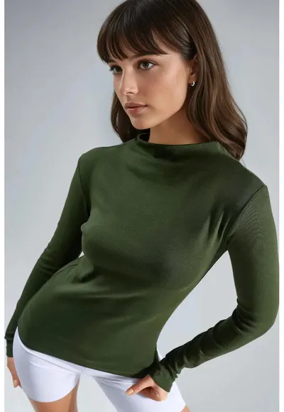 Bluze dama - Slim fit - Verde - Jerseu