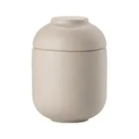 Organizator de baie bej, pentru dischete demachiante, din gresie ceramică Sensu – Zone