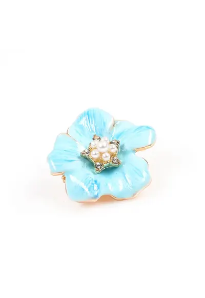 Brosa martisor floare bleu