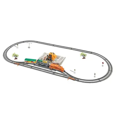 Set de joaca tren cu vagon transportator auto 300 cm Power Train World