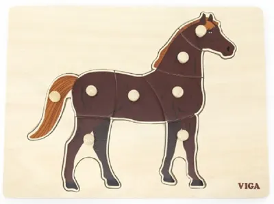 Puzzle educațional Montessori Viga - Calul
