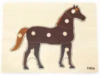 Puzzle educațional Montessori Viga - Calul