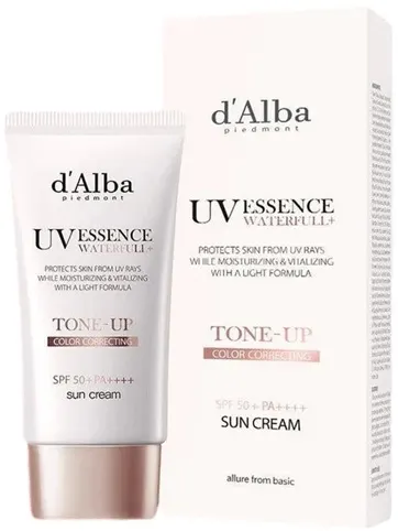 D'Alba Cremă de protecție solară pentru față Waterfull Tone-up, SPF50+, 50 ml