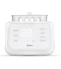 Incalzitor dublu pentru biberoane, Kidnort Hap White, multifunctional, design minimalist si modern, cu ecran tactil, afisaj digital intuitiv, capac transparent, dimensiune 22.6 x 22.0 x 13.8 cm