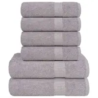 Gossi set prosoape 6 piese gri 360 g/m2 100% bumbac