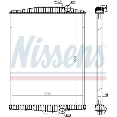 Radiator, racire motor NISSENS 654630