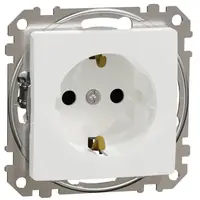 Priza 2P+E cu obturatoare Schneider Sedna Design SDD111021, alb