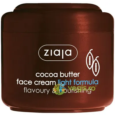 Crema Hidratanta cu Textura Usoara cu Unt de Cacao 100ml