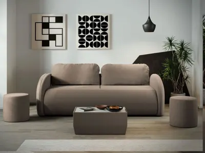 Canapea Ovelis 3 locuri extensibila cappuccino