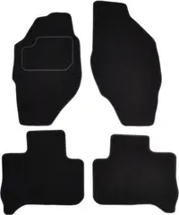 Covor podea MAMMOOTH Velours, 4 buc., fata spate, set, culoare neagra, potrivit ISUZU D-MAX I 05.02-06.12, Pick-up