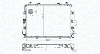 Radiator racire motor potrivit MERCEDES S (C140), S (W140) 4.2 5.0 6.0