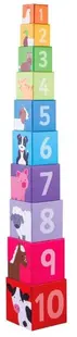 Cuburi de stivuit pentru copii Bigjigs - Ferma