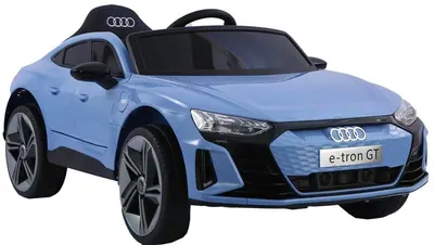 Mașină electrică Ocie - Audi RS Etron GT, 12V, scaun din piele, albastră