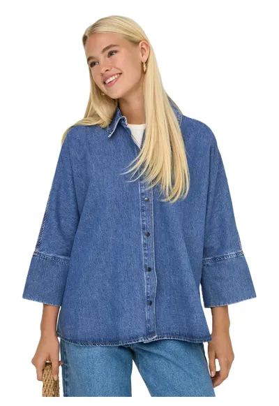 Camasa lejera din denim cu maneci 1/3 Grace