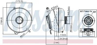 Vas expansiune cu capac potrivit LAND ROVER FREELANDER I 02.98-10.06