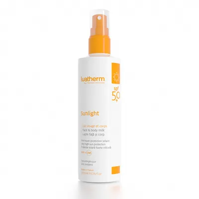 Sunlight lapte fata si corp SPF50+, 200ml, Ivatherm