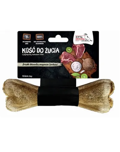 SYTA MICHA Os de ros pentru câini cu kiwi și cocos 13,5 cm