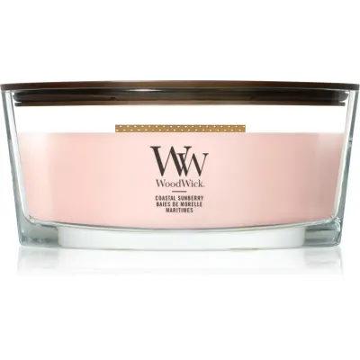 Woodwick Coastal Sunberry lumânare parfumată cu fitil din lemn 453.6 g