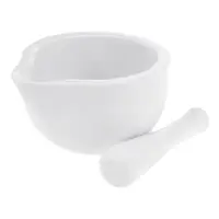Mojar cu pistil din porțelan alb, Excellent Houseware, 11x10 cm