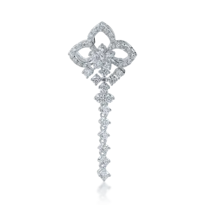 Pandantiv din aur alb cu diamante de 0.751ct