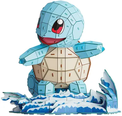 Figurină 3D de asamblat Spin Master 4D Build - Pokemon Squirtle, 180 de piese