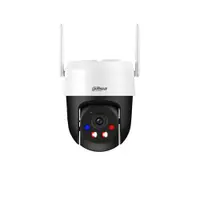 Camera supraveghere rotativa PT wireless IP WiFi6 cu iluminare duala Dahua P3AS-PV, 3MP, IR/lumina alba 30 m, 4 mm, alarma sonora si vizuala rosie-albastra, detectie om/vehicul cu AI, auto tracking, slot card, monitorizare 360 grade, microfon si difuzor
