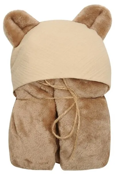 Pătură pentru scaun auto Baby Matex - Koala Muslin, 95 x 95 cm, maro