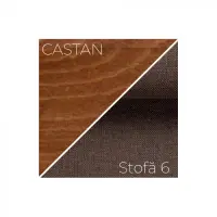 Scaun living BOSS XIV, castan, 43x40x94 cm