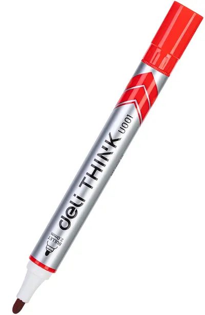 Deli Think Whiteboard Marker - EU00140, 2 mm, roșu