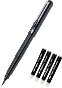 Pensula pentru caligrafie Pentel + 4 rezerve
