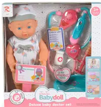 Set Tutu Love - Păpușă-bebeluș cu stetoscop și sunet, Hippo, 31 cm