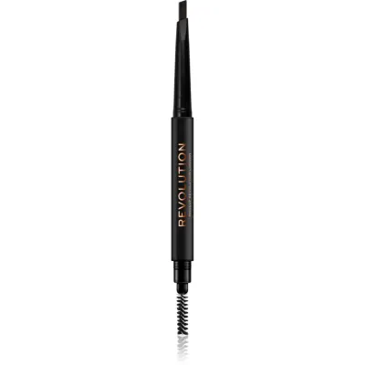 Revolution Duo Brow Definer creion sprâncene precise culoare Dark Brown 0.25 g