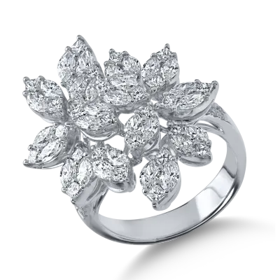 Inel din aur alb cu diamante de 2.6ct