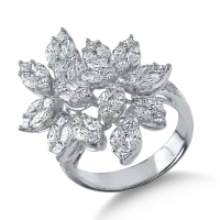 Inel din aur alb cu diamante de 2.6ct