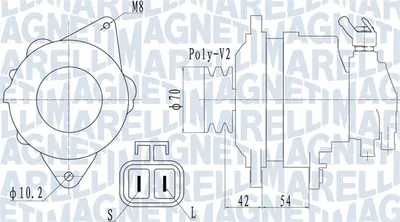 Alternator (14V, 80A) potrivit MITSUBISHI L200, L400, PAJERO SPORT I 2.5D 06.96