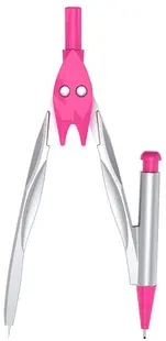 Compas metalic Deli Orbit - EH606, cu creion, ciclam