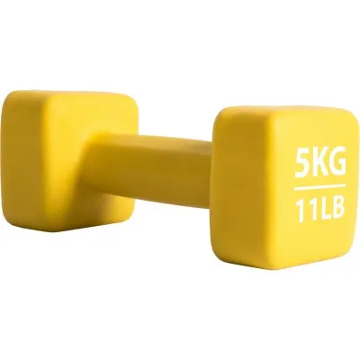 Gantera neopren Pure 2 Improve 5 kg, material antiderapant, galben